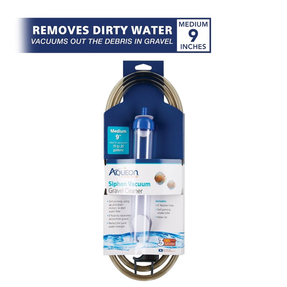 New Aqueon Aquarium Fish Tank Siphon Vacuum Gravel Cleaner Hand syphon pump hose